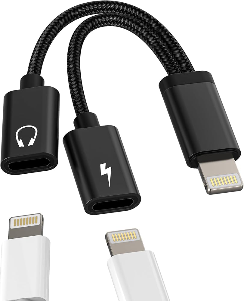 Amazon.co.jp: iPhone充電ケーブルライトニング変換アダプタ2in1