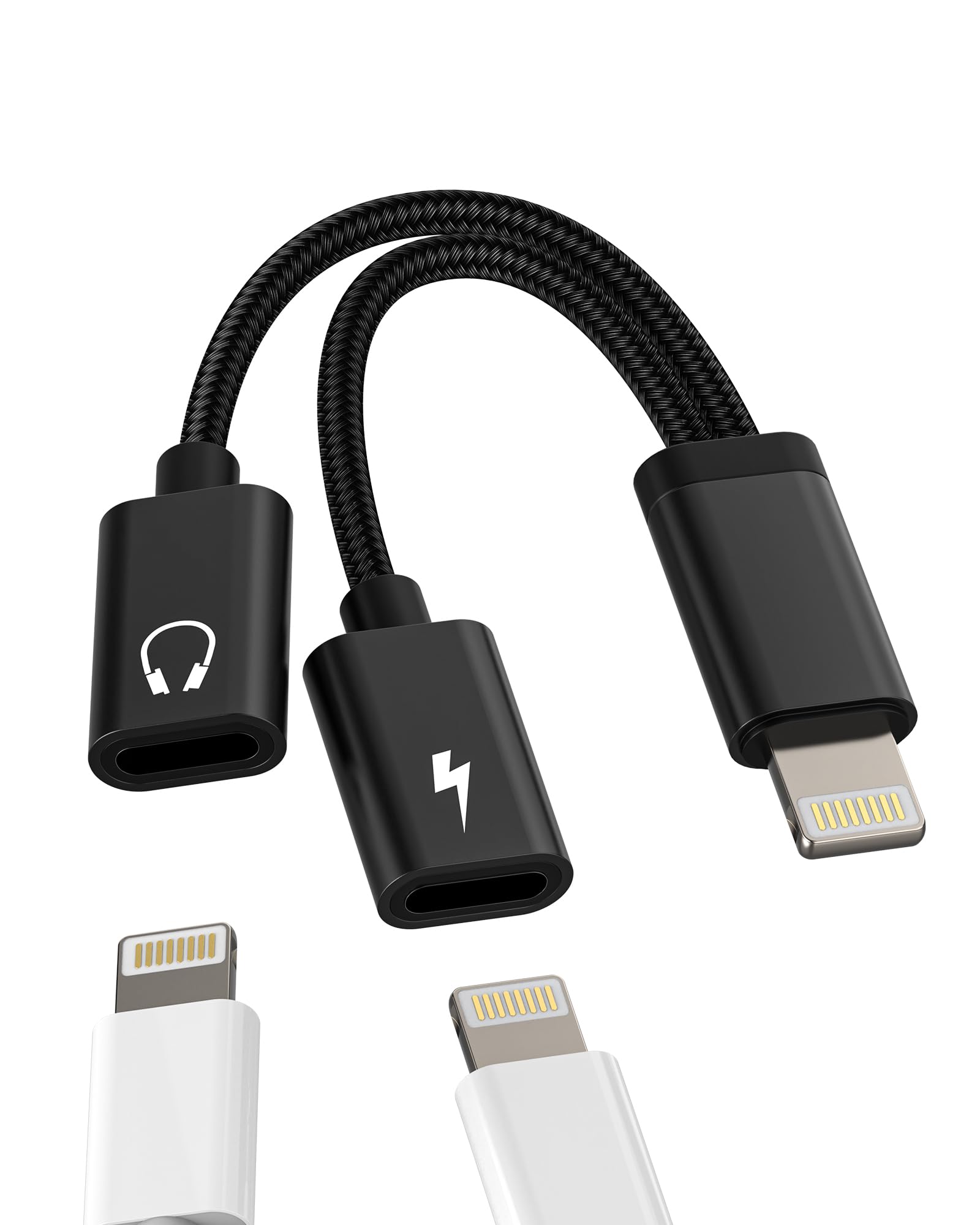 Amazon.co.jp: iPhone充電ケーブルライトニング変換アダプタ2in1