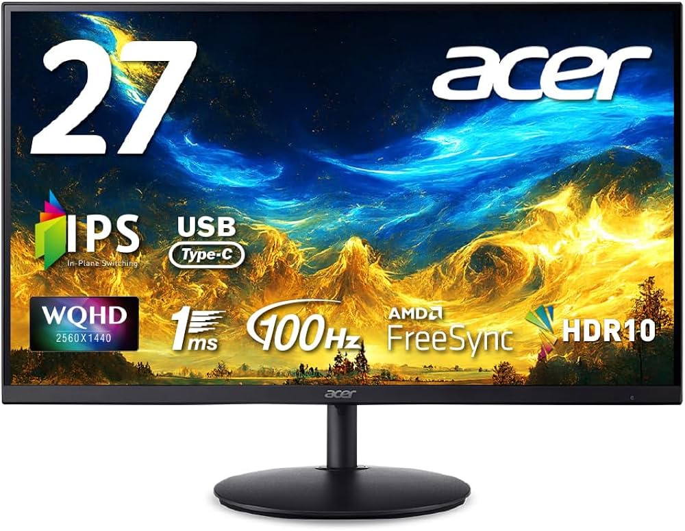 Amazon.co.jp: Acer モニター 27インチワイド WQHD IPS 非光沢 100Hz
