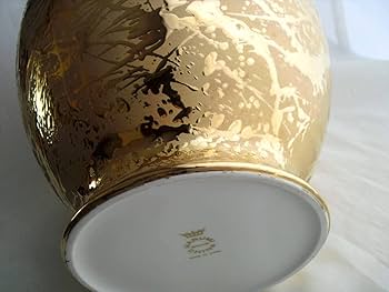 Amazon.co.jp: ナルミ金彩ゴールド花瓶壺フラワーベース全長24cm