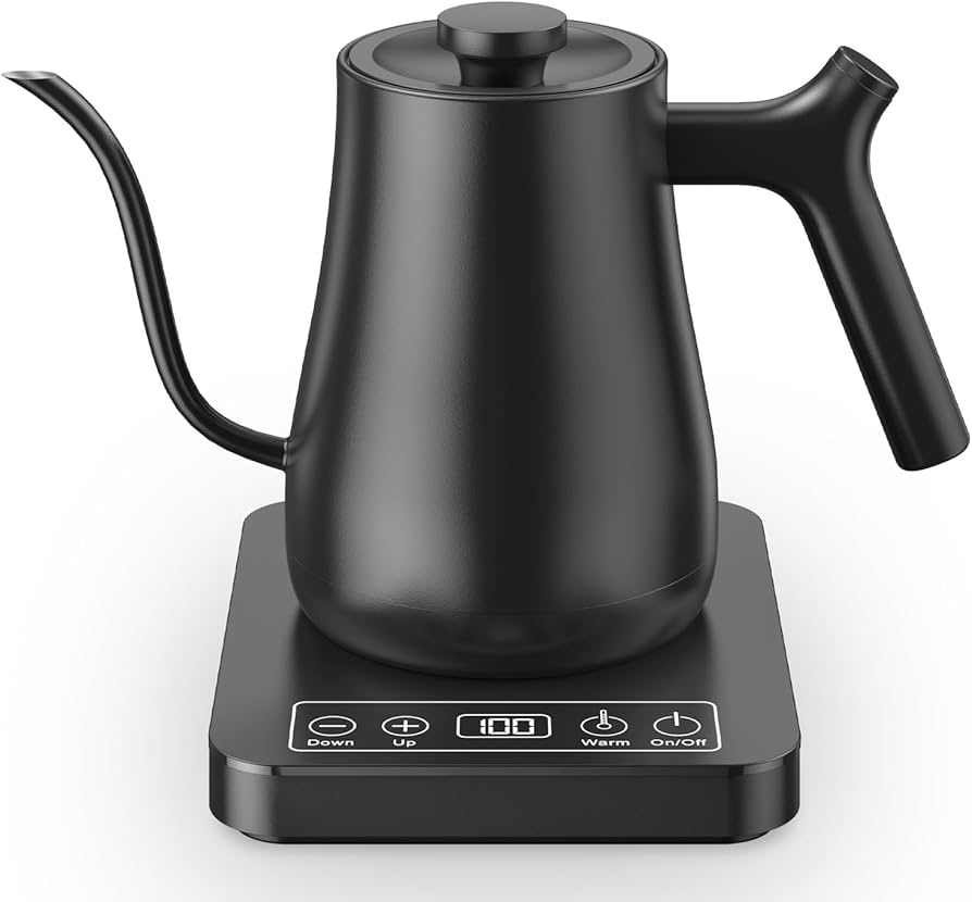 Amazon | 電気ケトル 温度調節 コーヒーケトル 細口 ドリップ 1200W 1