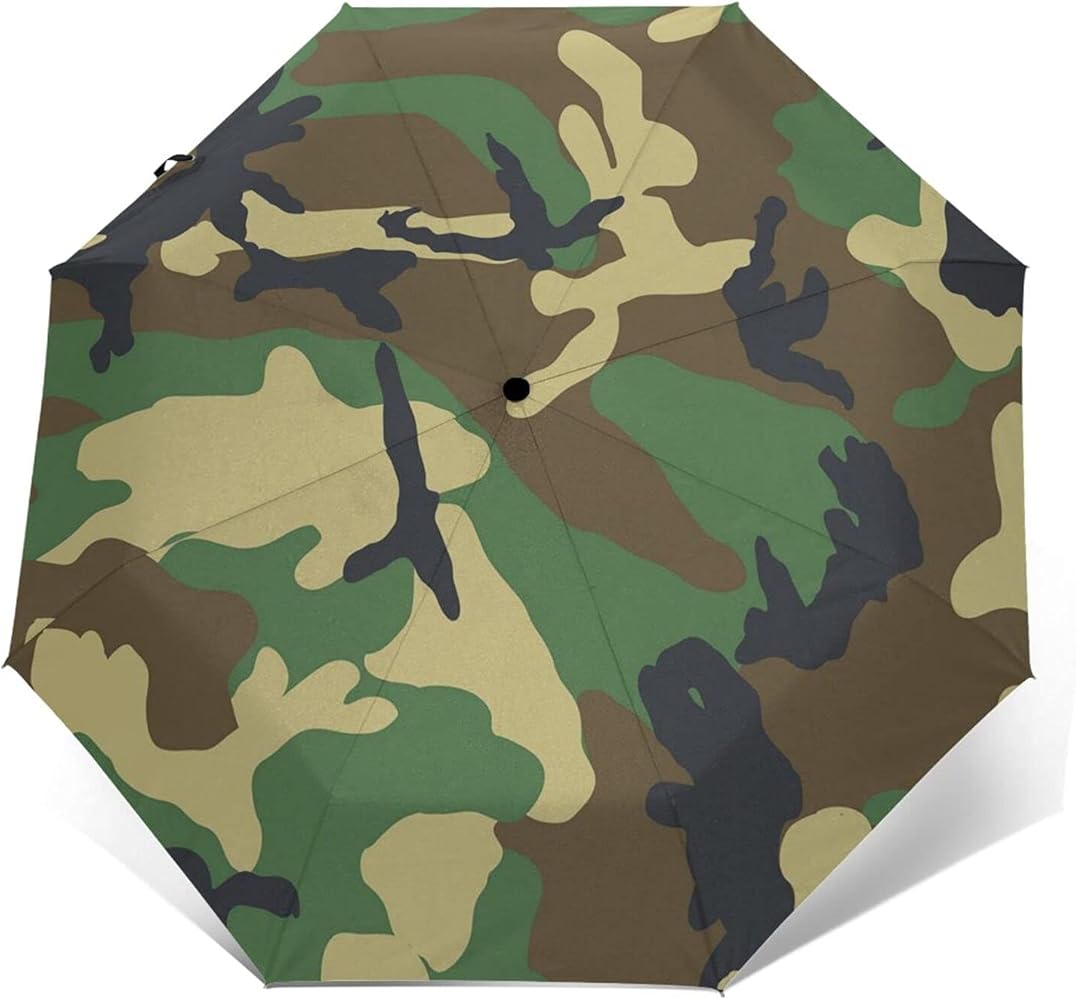 Amazon | 自動三つ折り傘 折りたたみ傘 迷彩柄 カモフラージュ 骨逆