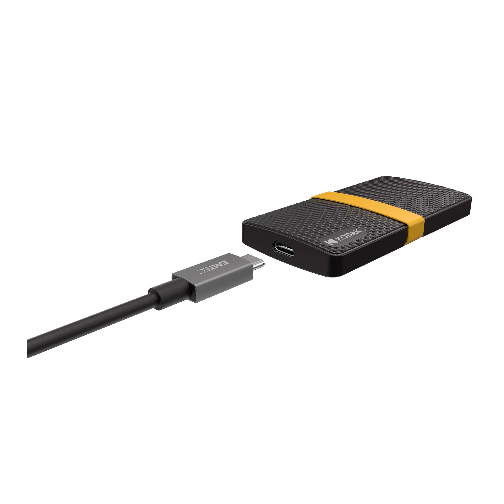 Amazon | Kodak ポータブルSSD X200 128GB USB-C 3.1 Gen 2 (10Gbps