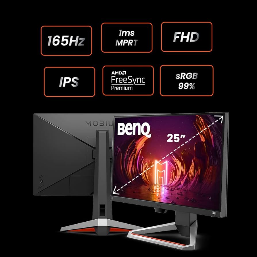 BenQ Mobiuz EX2510S 25 Inch 1080P IPS FHD 165Hz Gaming Computer