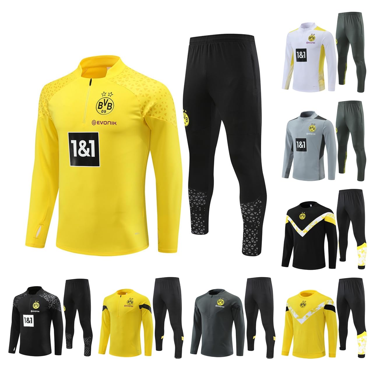 サッカー、ドルトムント、選手仕様、ウォームアップスーツ上下、サイズ