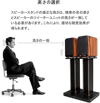 Amazon.co.jp: BQKOZFIN スピーカースタンド 高さ90cm スピーカー 台