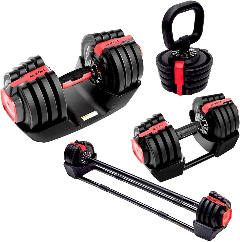 Amazon | Wout ダンベル 可変式 18kg コンパクト 片手だけで簡単重量