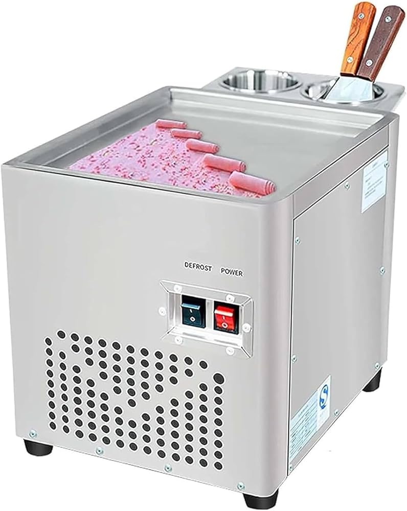 Amazon.co.jp: 業務用ロールアイスクリームマシン、ステンレススチール