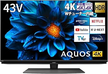 Amazon | シャープ 43V型 4K 液晶 テレビ AQUOS 4T-C43DN2 N-Black