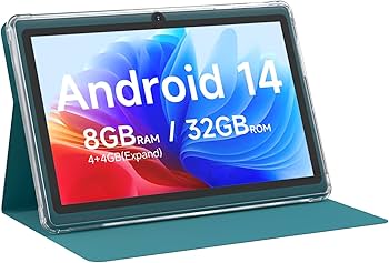 Amazon.co.jp: Android 14 タブレット 7インチ タブレットケース付 8GB