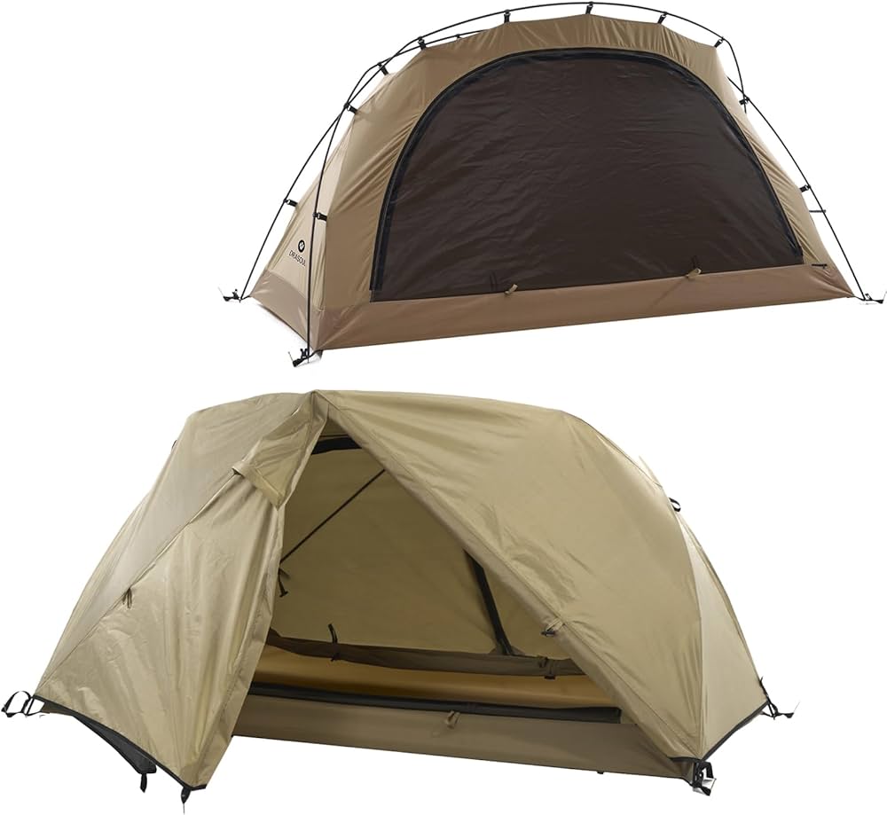 Amazon | DRASOUL旅行ドーム テント 自己支持のテント TC の綿の単一の