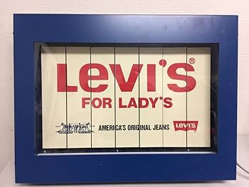 Amazon.co.jp: Levi's リーバイス 3面 回転式電飾看板 当時物