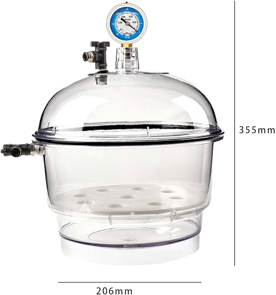Amazon | Almencla 真空デシケーター、ラボ用乾燥機、ガラス