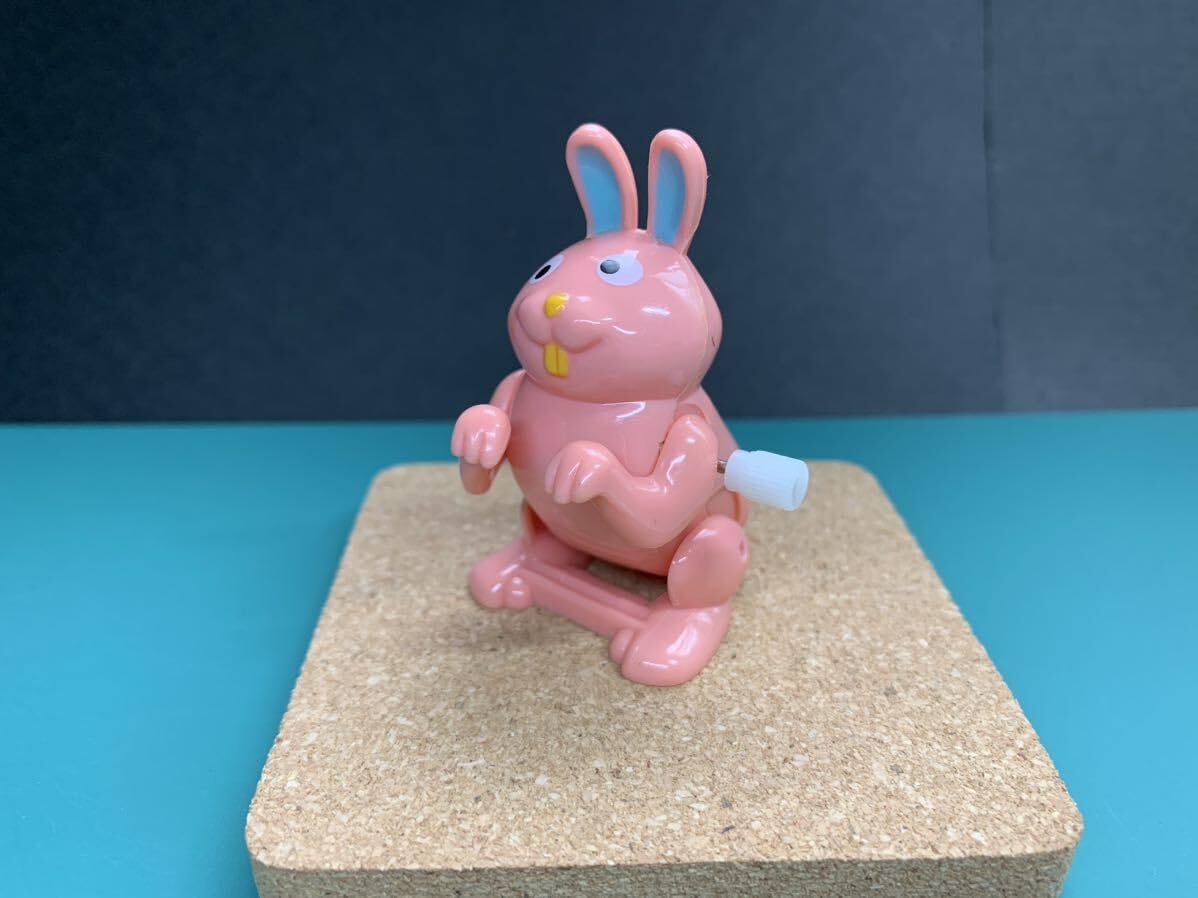 Amazon.co.jp: ゼンマイ おもちゃ うさぎ ピンク バク宙 ジャンプ