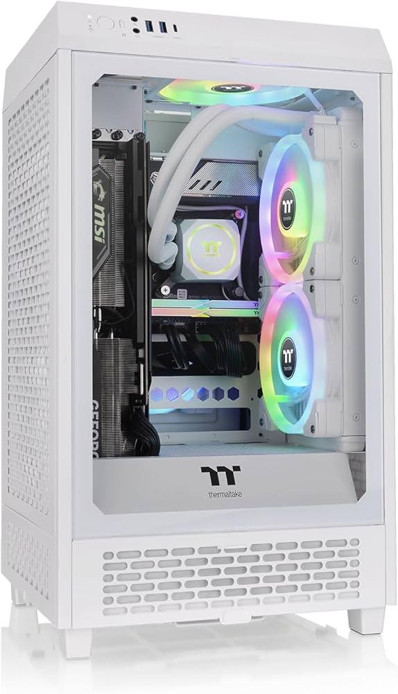 Amazon | Thermaltake The Tower 200 Snow 大型グラフィックカード縦