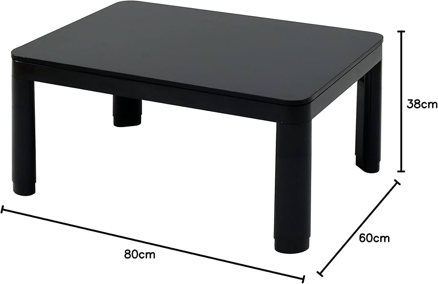 Amazon | [山善] カジュアル こたつ テーブル 幅80cm×奥行60cm 長方形