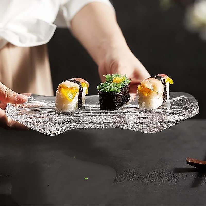 Amazon.co.jp: 和食器 おしゃれ 長角皿 ガラス皿 ガラスプレートクリア