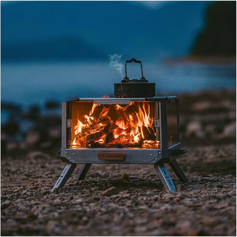 Amazon.co.jp: Naturehike 焚き火台 8kg軽量 微晶耐熱ガラス 灰受け