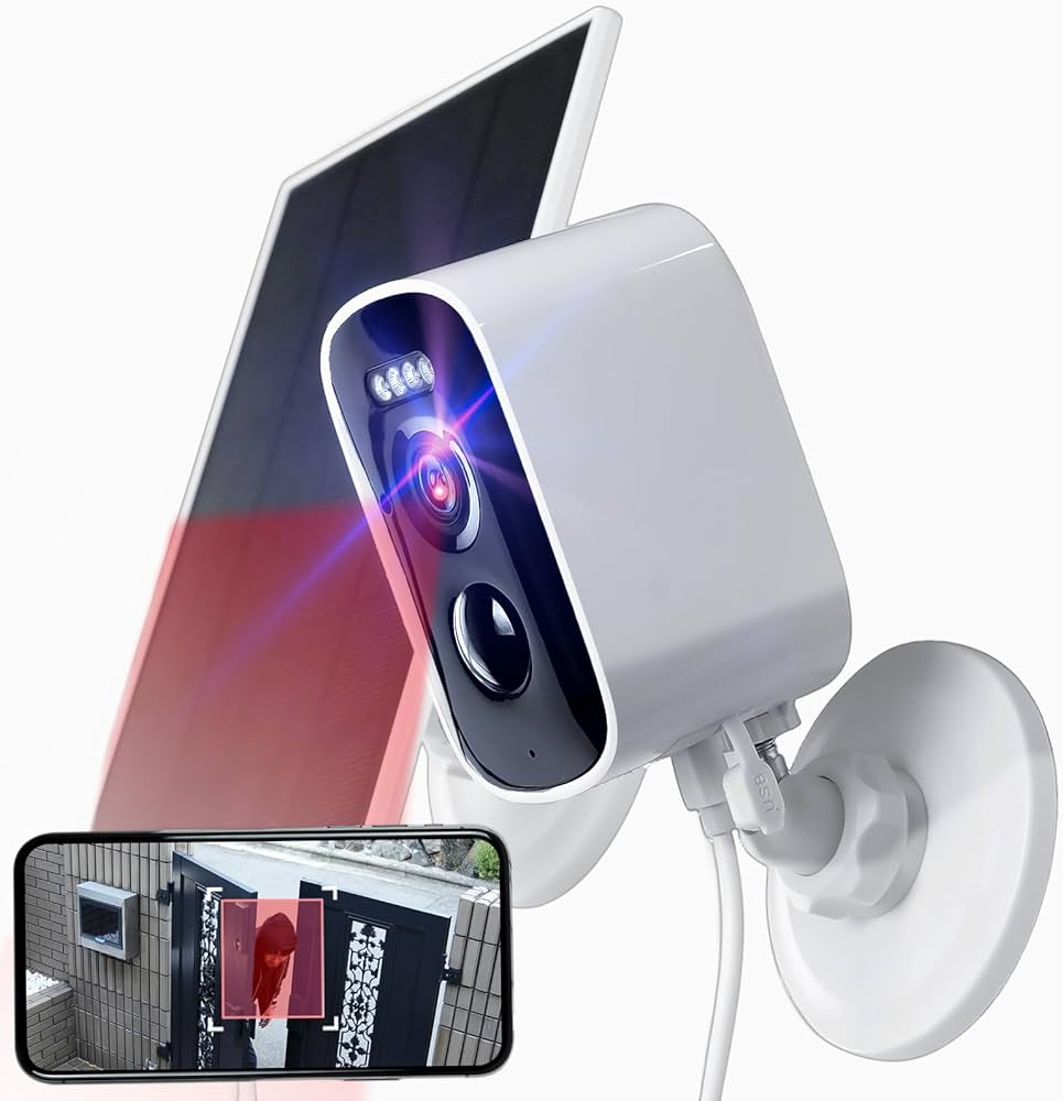 Amazon.co.jp: 【穴あけ不要 | 強力マグネット式ソーラーパネル&カメラ