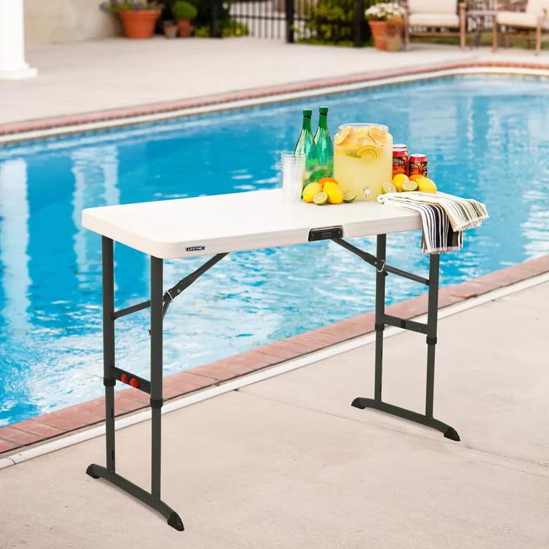 Amazon.co.jp: LIFETIME ライフタイム 4人掛け 折りたたみ テーブル