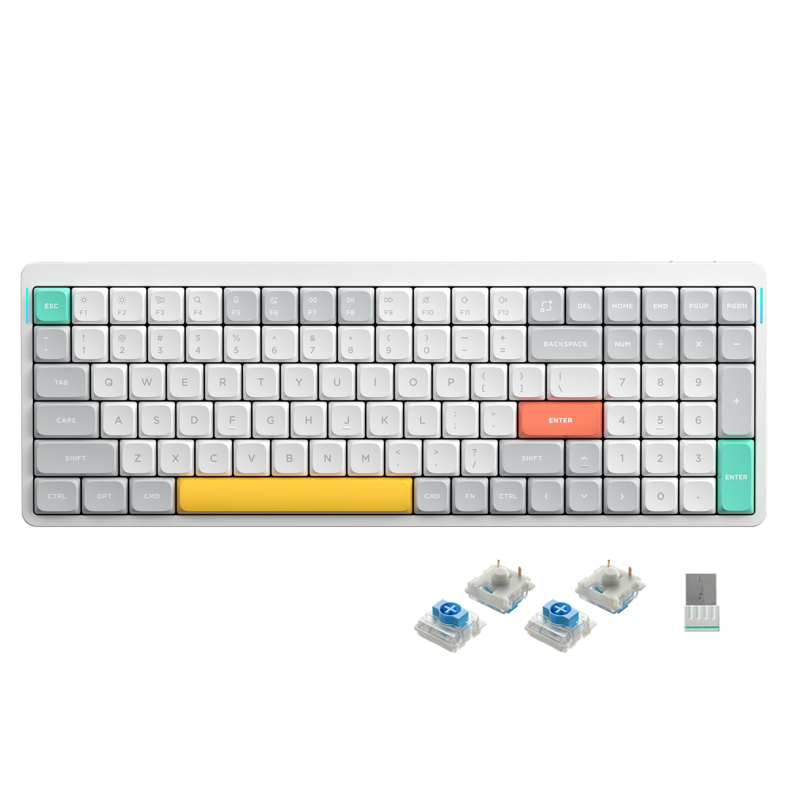 Amazon.com: nuphy Air96 V2 Wireless Mechanical Keyboard,100 Keys