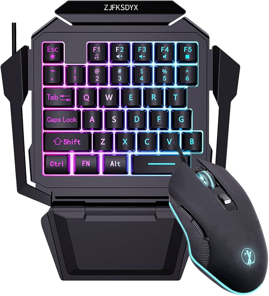 Amazon | 片手キーボードマウス 2点 セット ゲーミングキーボード左手