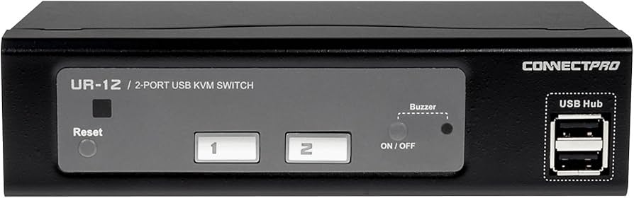Amazon.com: ConnectPRO 2-Port UR-12 USB/VGA KVM w/Full-Time DDC