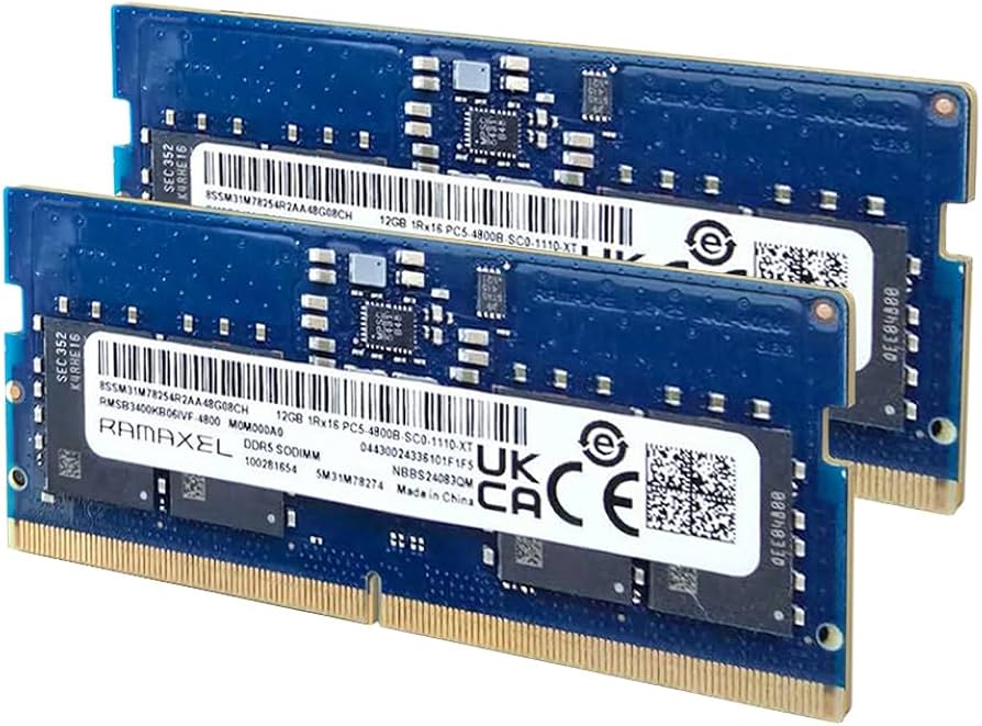 Amazon.com: Galimu RAMAXEL 24GB (2x12GB) DDR5 SODIMM PC5-4800B-SC0