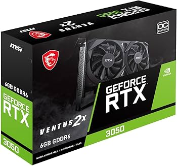 Amazon | MSI GeForce RTX 3050 VENTUS 2X E 6G OC グラフィック