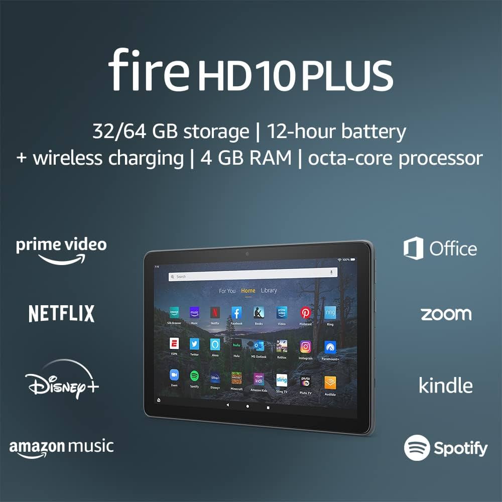 2021 Slate Fire HD 10 Plus Tablet with 32 GB | Amazon
