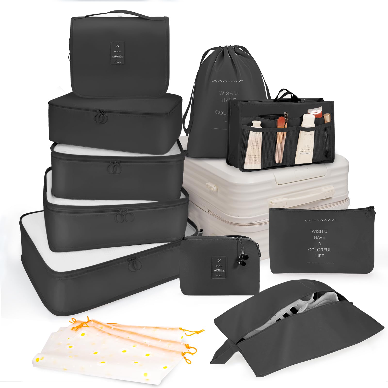 Amazon.co.jp: トラベルポーチ 13点セット 大容量 スーツケース 仕分け