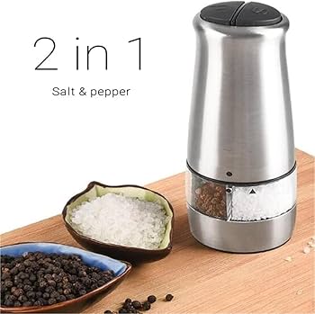 Amazon | ペッパーミル スパイスミル 電動ソルトアンドペッパー