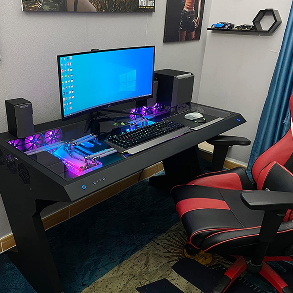 Amazon.co.jp: lingyun Eスポーツテーブル、コンピュータデスクの統合