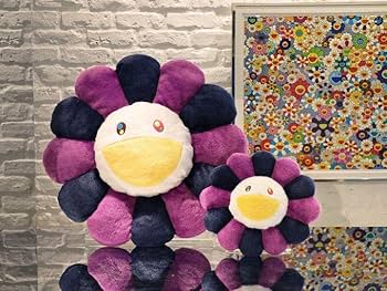 Amazon.co.jp: 村上隆 カイカイキキ お花 フラワー クッション紫 30cm
