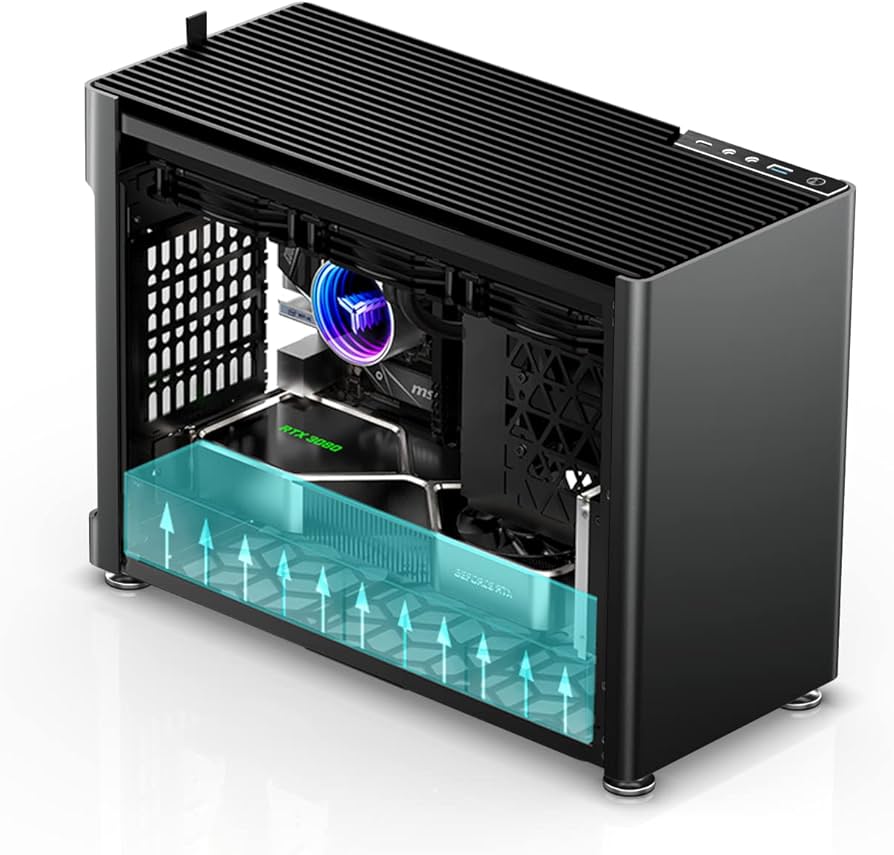 Amazon.co.jp: Jonsplus i100 Pro Mini-ITX ゲームケース、黒