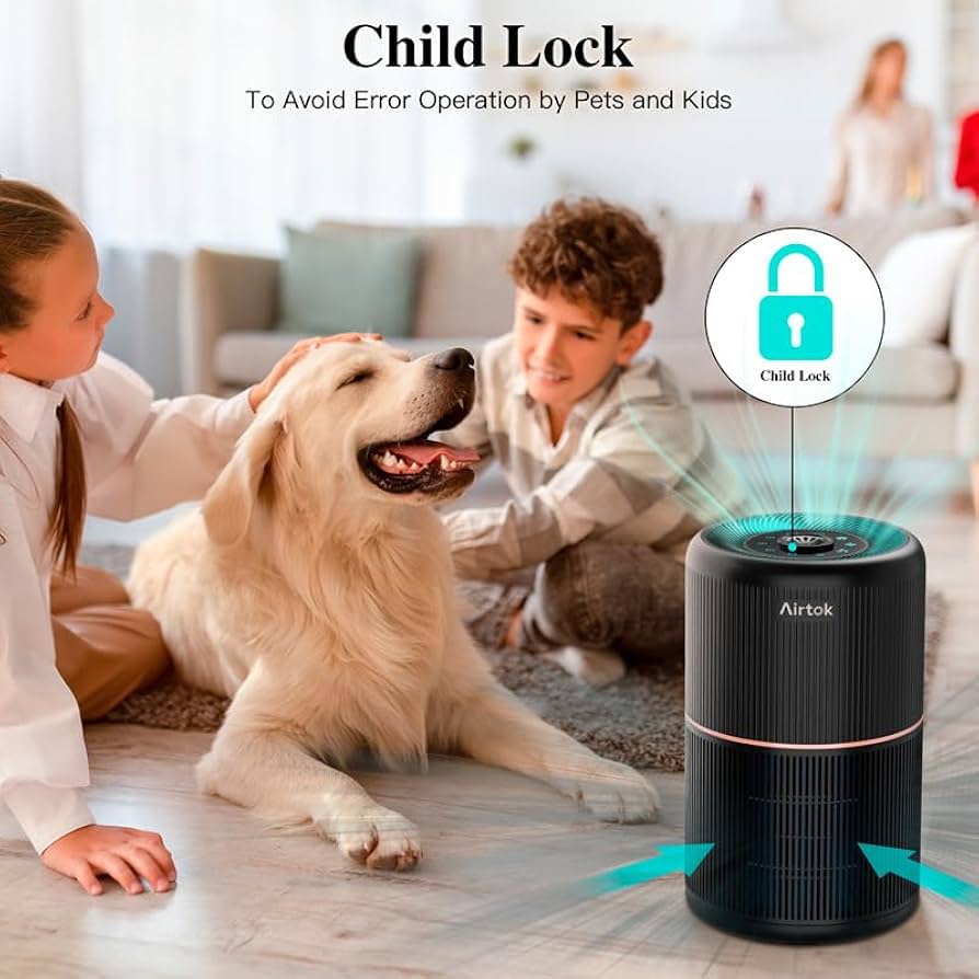 Amazon.co.jp: AIRTOK HEPA空気清浄機、家庭の寝室に適して、小型 くう