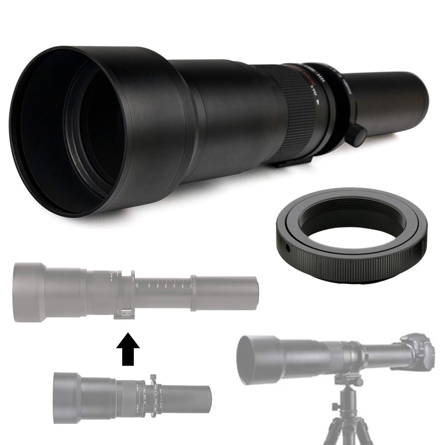 Amazon.com : Commander Optics 650-1300mm f/8-16 HD Telephoto Zoom