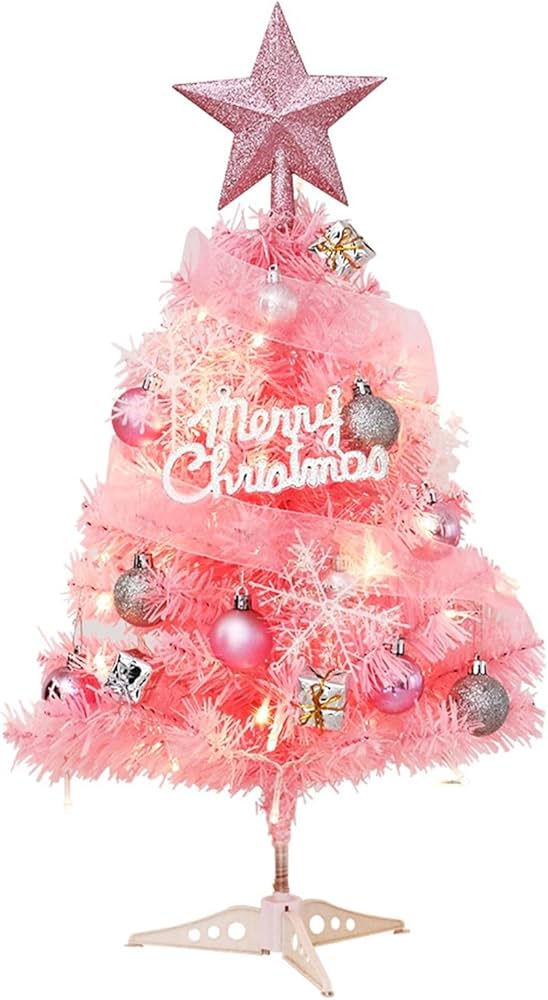 Amazon.co.jp: ピンクのクリスマスツリー 2フィート 小型 卓上 人工
