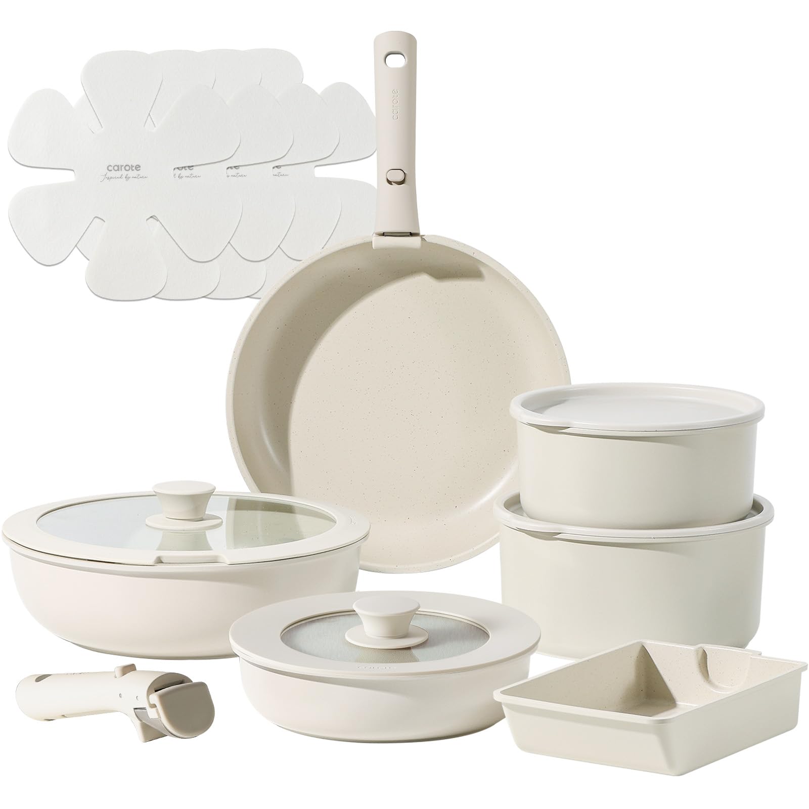 Amazon.co.jp: CAROTE カローテ フライパン セット 16点 IH対応 ガス火