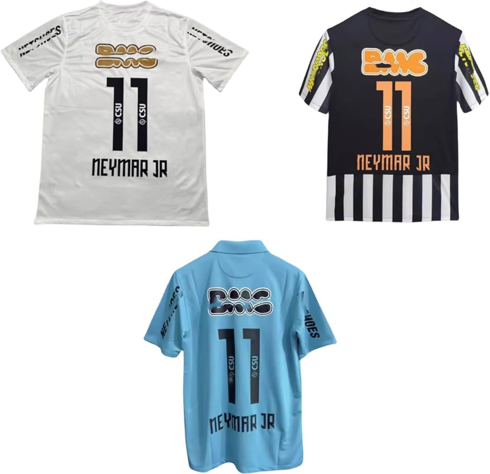 Amazon | レトロ 12-13 サントス 11番 ネイマール 半袖Tシャツ 記念版