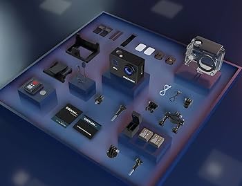 Amazon | GOOKAM Go2アクションカメラ4K 30fps 20MP解像度 170°広角