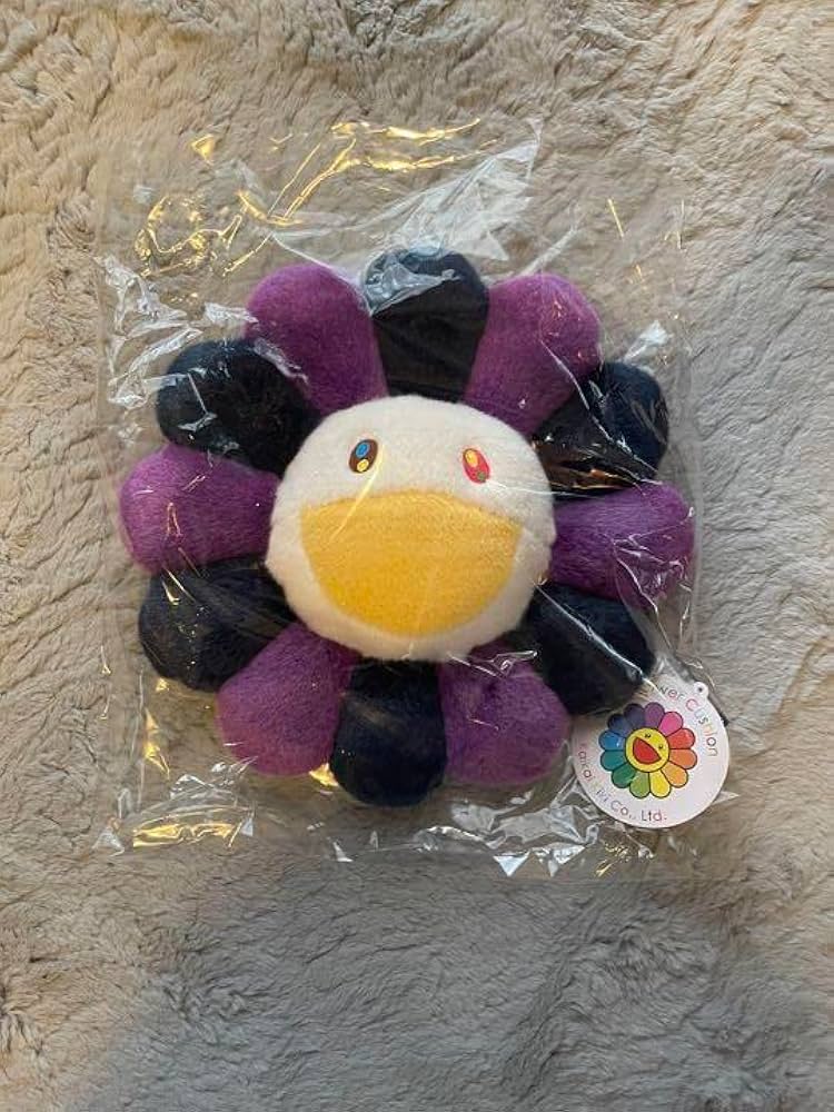 Amazon.co.jp: 村上隆 カイカイキキ お花 フラワー クッション紫 30cm