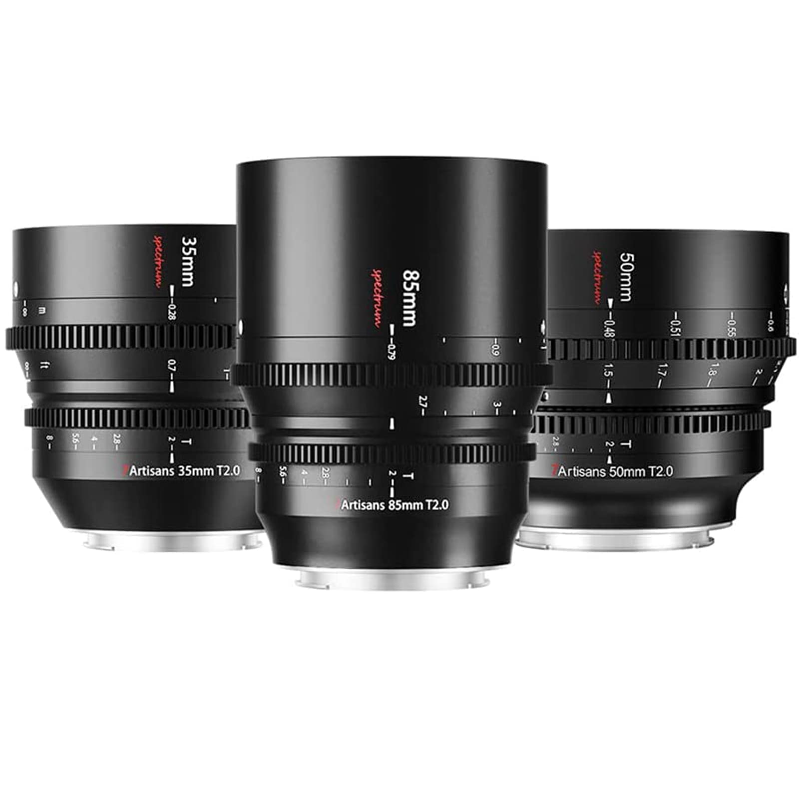 Amazon.com : 7artisans 85mm 50mm 35mm T2.0 Cine Lens Kit for L