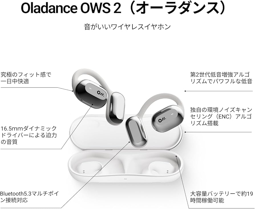 Amazon.co.jp: 【VGP2026受賞】Oladance OWS2 オープンイヤホン