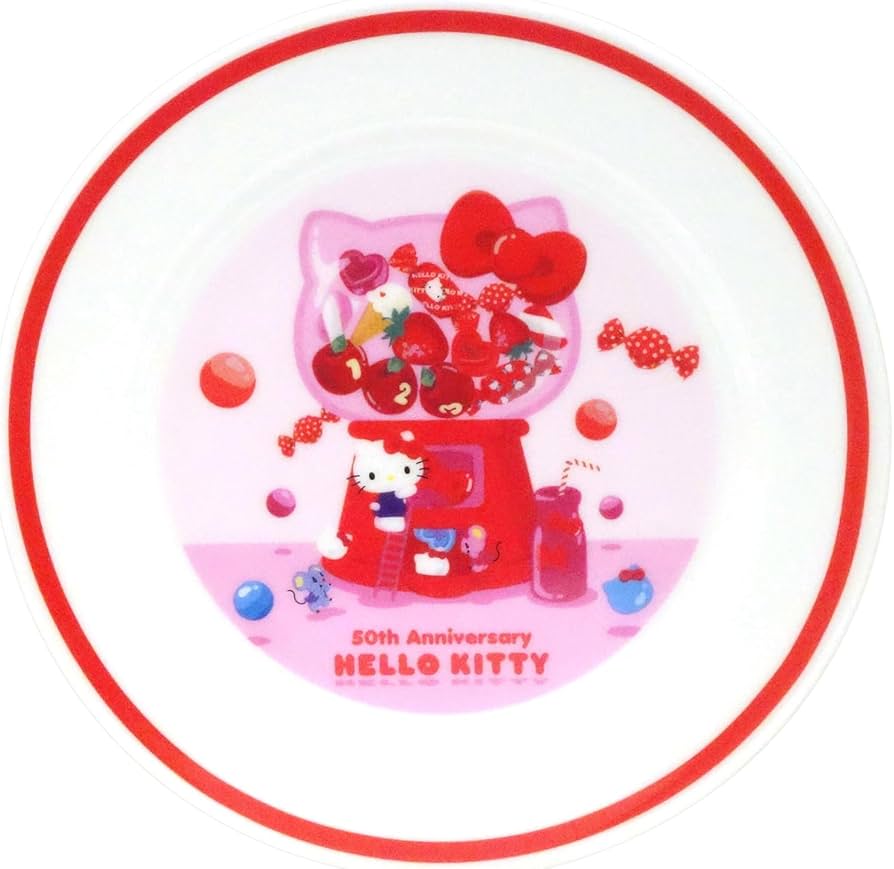 Amazon｜サンリオ (SANRIO) 「 ハローキティ 」 50周年 キティー 皿