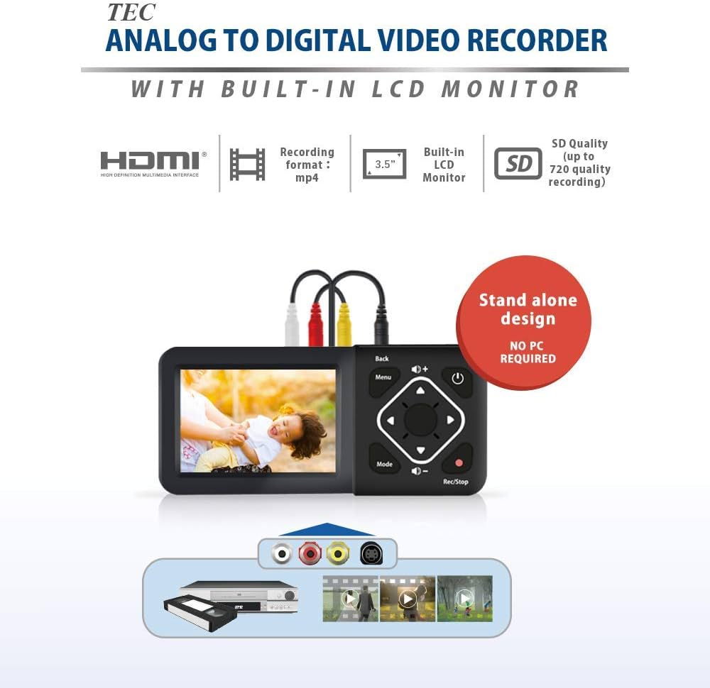 Amazon.co.jp: コンポジット/S-Video対応 3.5インチ液晶搭載レコーダー