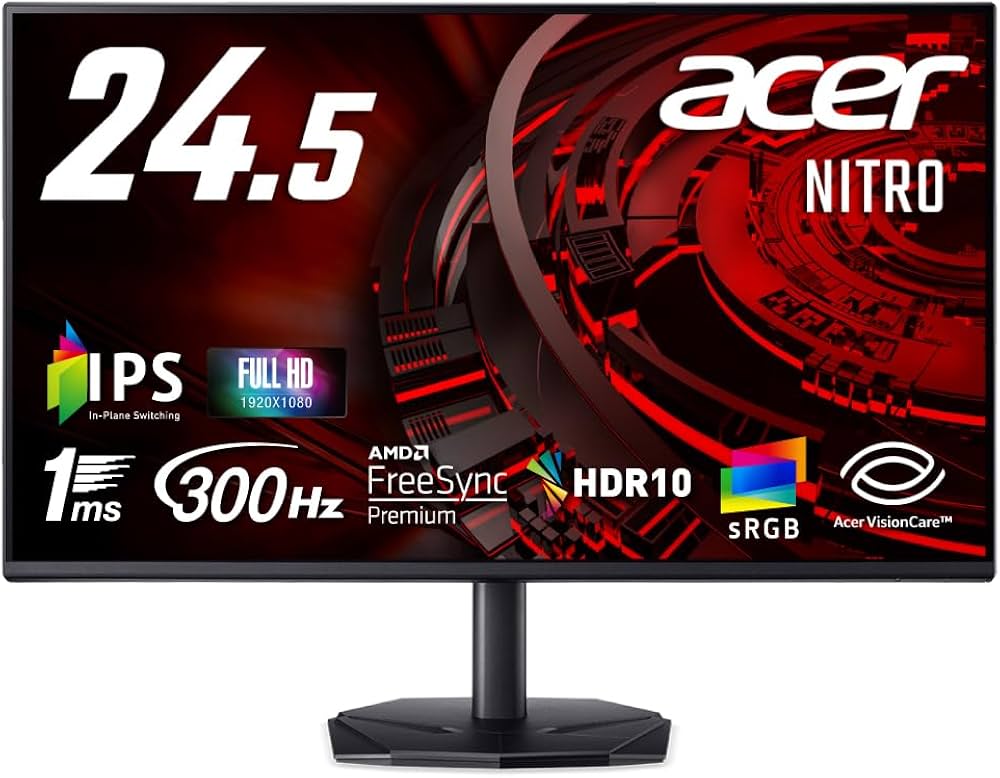 Amazon.co.jp: Acer Nitro ゲーミングモニター 24.5インチ フルHD 非