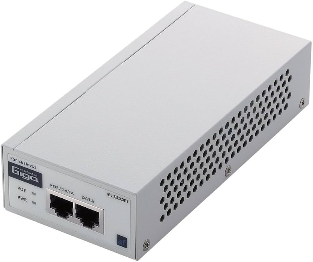 Amazon | エレコム PoEインジェクター ギガビット 802.3af対応 耐熱50