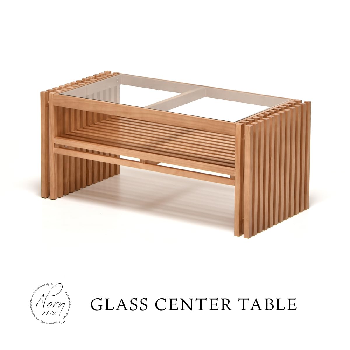 Amazon.co.jp: センターテーブル（ナチュラル） 840×405×380mm Norn