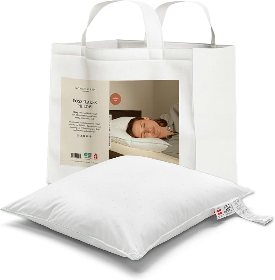 Amazon.com: FOSSFLAKES Nordic Sleep, Bed Pillow Hypoallergenic